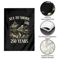 Military Navy 250th Anniversary Garden Flag Sea To Shore 250 Years - Wonder Print Shop