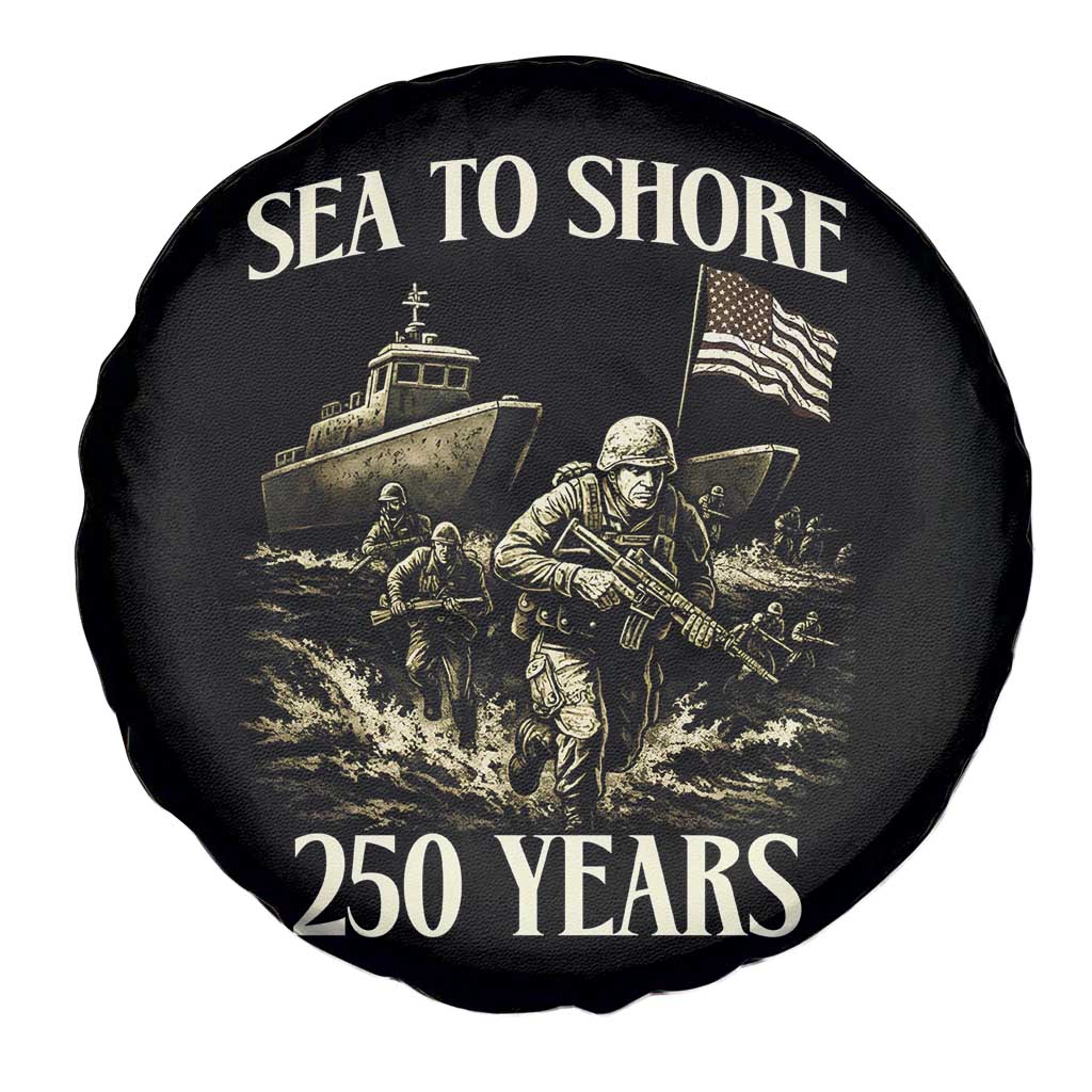 Military Navy 250th Anniversary Spare Tire Cover Sea To Shore 250 Years - Wonder Print Shop