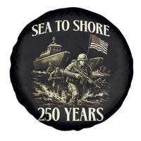 Military Navy 250th Anniversary Spare Tire Cover Sea To Shore 250 Years - Wonder Print Shop
