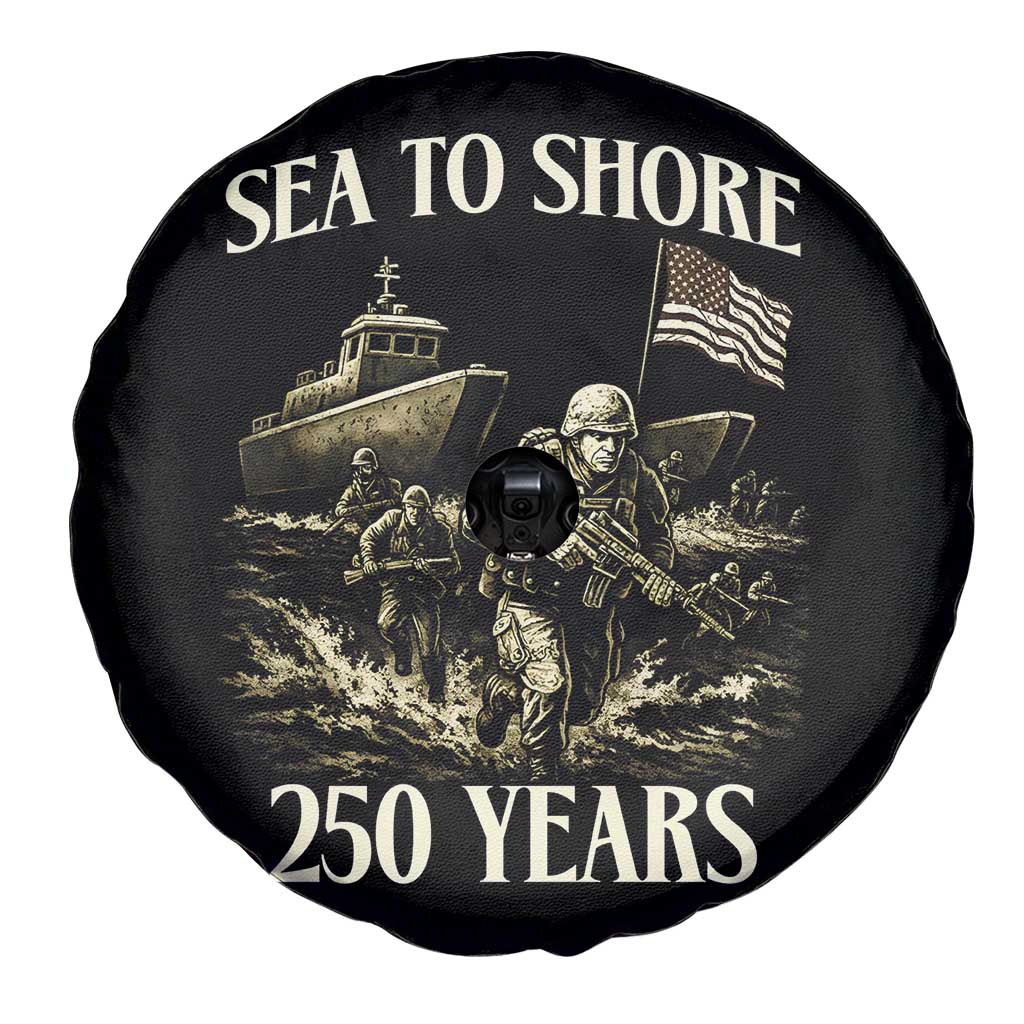 Military Navy 250th Anniversary Spare Tire Cover Sea To Shore 250 Years - Wonder Print Shop