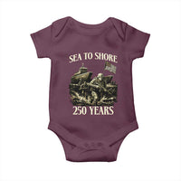 Military Navy 250th Anniversary Baby Onesie Sea To Shore 250 Years - Wonder Print Shop