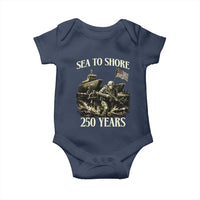 Military Navy 250th Anniversary Baby Onesie Sea To Shore 250 Years - Wonder Print Shop