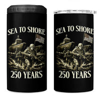 Military Navy 250th Anniversary 4 in 1 Can Cooler Tumbler Sea To Shore 250 Years - Wonder Print Shop