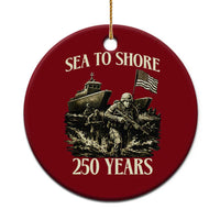 Military Navy 250th Anniversary Ceramic Ornament Sea To Shore 250 Years - Wonder Print Shop