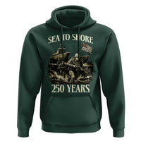Military Navy 250th Anniversary Hoodie Sea To Shore 250 Years - Wonder Print Shop