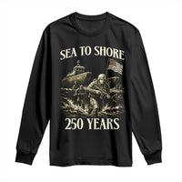 Military Navy 250th Anniversary Long Sleeve Shirt Sea To Shore 250 Years - Wonder Print Shop