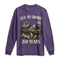 Military Navy 250th Anniversary Long Sleeve Shirt Sea To Shore 250 Years - Wonder Print Shop