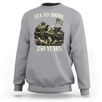 Military Navy 250th Anniversary Sweatshirt Sea To Shore 250 Years - Wonder Print Shop