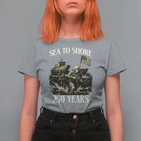 Military Navy 250th Anniversary T Shirt For Women Sea To Shore 250 Years - Wonder Print Shop