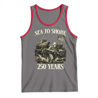 Military Navy 250th Anniversary Tank Top Sea To Shore 250 Years - Wonder Print Shop