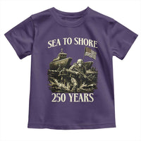 Military Navy 250th Anniversary Toddler T Shirt Sea To Shore 250 Years - Wonder Print Shop