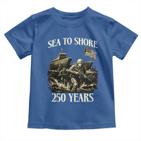Military Navy 250th Anniversary Toddler T Shirt Sea To Shore 250 Years - Wonder Print Shop