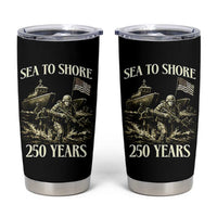 Military Navy 250th Anniversary Tumbler Cup Sea To Shore 250 Years - Wonder Print Shop