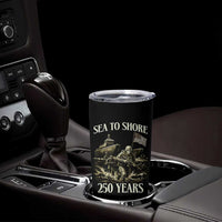 Military Navy 250th Anniversary Tumbler Cup Sea To Shore 250 Years - Wonder Print Shop