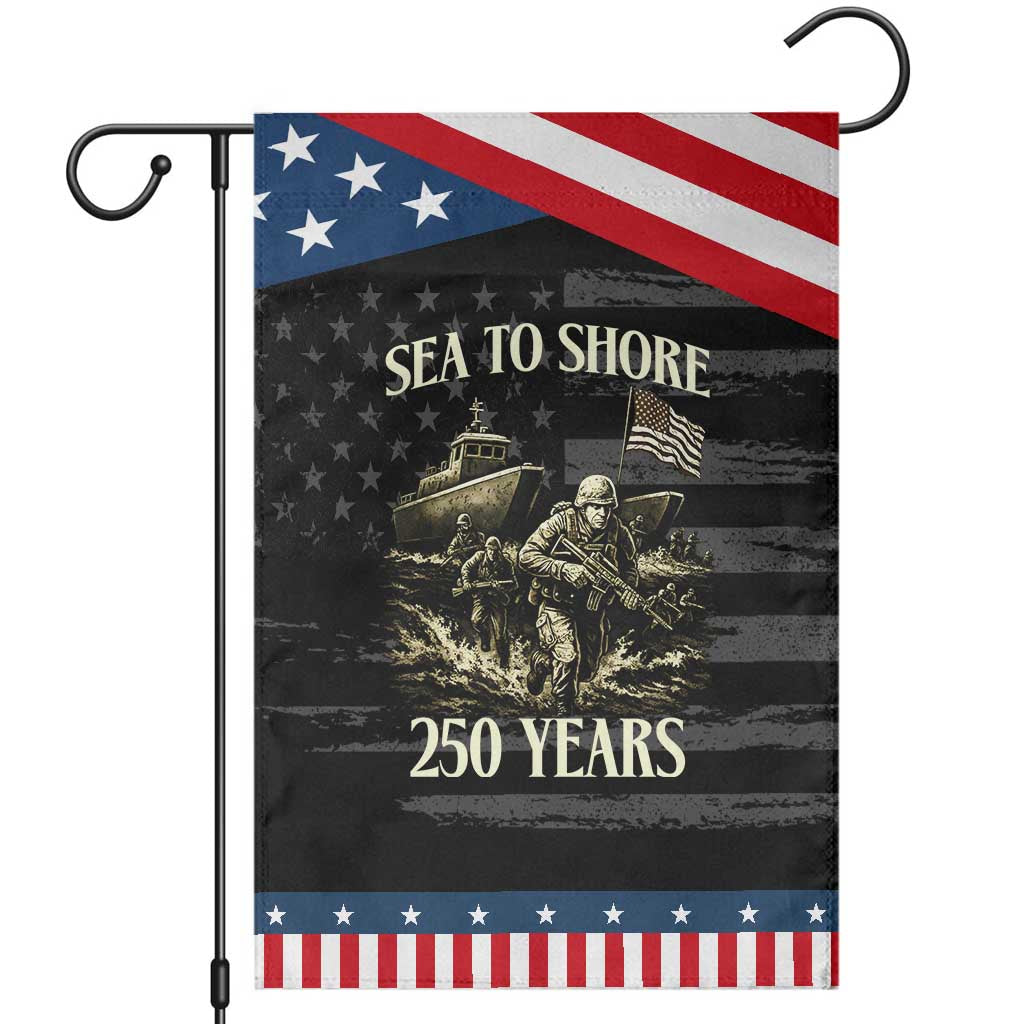 Military Navy 250th Anniversary Garden Flag Sea To Shore 250 Years