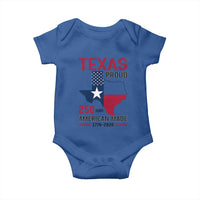 Texas Proud 250 Years Baby Onesie American Made 1776 to 2026 Semiquincentennial - Wonder Print Shop
