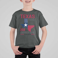 Texas Proud 250 Years T Shirt For Kid American Made 1776 to 2026 Semiquincentennial - Wonder Print Shop