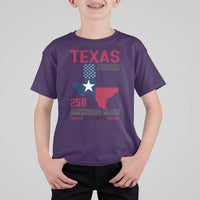 Texas Proud 250 Years T Shirt For Kid American Made 1776 to 2026 Semiquincentennial - Wonder Print Shop