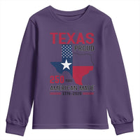 Texas Proud 250 Years Youth Sweatshirt American Made 1776 to 2026 Semiquincentennial - Wonder Print Shop