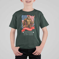 Patriotic Bigfoot US 250th Anniversary T Shirt For Kid Sasquatch Celebrating 250 Years of Freedom 1776 to 2026 - Wonder Print Shop