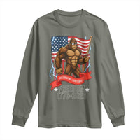 Patriotic Bigfoot US 250th Anniversary Long Sleeve Shirt Sasquatch Celebrating 250 Years of Freedom 1776 to 2026 - Wonder Print Shop