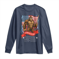 Patriotic Bigfoot US 250th Anniversary Long Sleeve Shirt Sasquatch Celebrating 250 Years of Freedom 1776 to 2026 - Wonder Print Shop