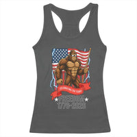 Patriotic Bigfoot US 250th Anniversary Racerback Tank Top Sasquatch Celebrating 250 Years of Freedom 1776 to 2026 - Wonder Print Shop