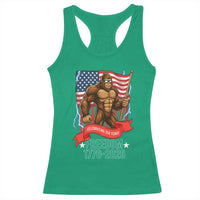 Patriotic Bigfoot US 250th Anniversary Racerback Tank Top Sasquatch Celebrating 250 Years of Freedom 1776 to 2026 - Wonder Print Shop