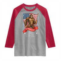 Patriotic Bigfoot US 250th Anniversary Raglan Shirt Sasquatch Celebrating 250 Years of Freedom 1776 to 2026 - Wonder Print Shop