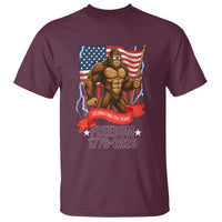 Patriotic Bigfoot US 250th Anniversary T Shirt Sasquatch Celebrating 250 Years of Freedom 1776 to 2026 - Wonder Print Shop