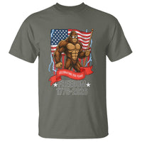 Patriotic Bigfoot US 250th Anniversary T Shirt Sasquatch Celebrating 250 Years of Freedom 1776 to 2026 - Wonder Print Shop