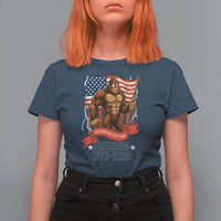 Patriotic Bigfoot US 250th Anniversary T Shirt For Women Sasquatch Celebrating 250 Years of Freedom 1776 to 2026 - Wonder Print Shop