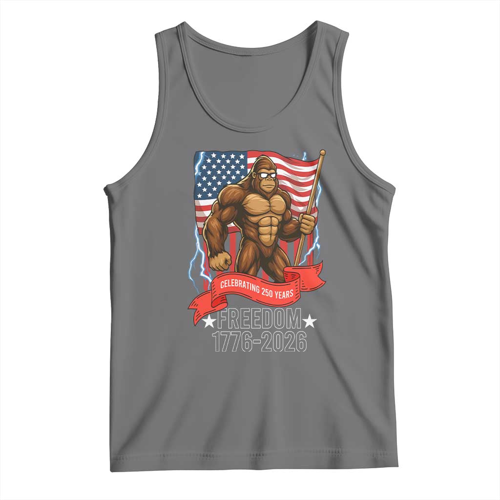 Patriotic Bigfoot US 250th Anniversary Tank Top Sasquatch Celebrating 250 Years of Freedom 1776 to 2026 - Wonder Print Shop