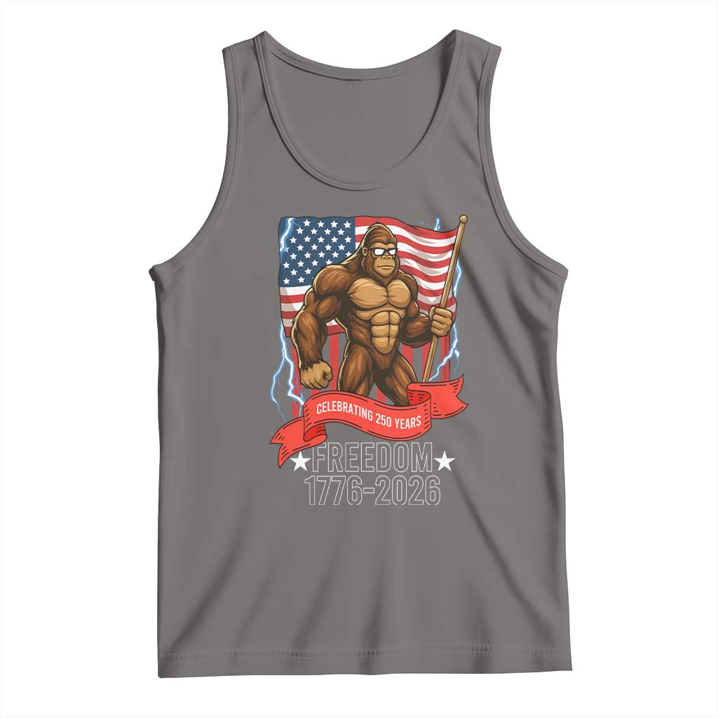 Patriotic Bigfoot US 250th Anniversary Tank Top Sasquatch Celebrating 250 Years of Freedom 1776 to 2026 - Wonder Print Shop