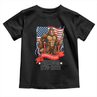 Patriotic Bigfoot US 250th Anniversary Toddler T Shirt Sasquatch Celebrating 250 Years of Freedom 1776 to 2026 - Wonder Print Shop