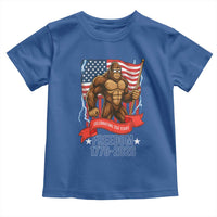Patriotic Bigfoot US 250th Anniversary Toddler T Shirt Sasquatch Celebrating 250 Years of Freedom 1776 to 2026 - Wonder Print Shop