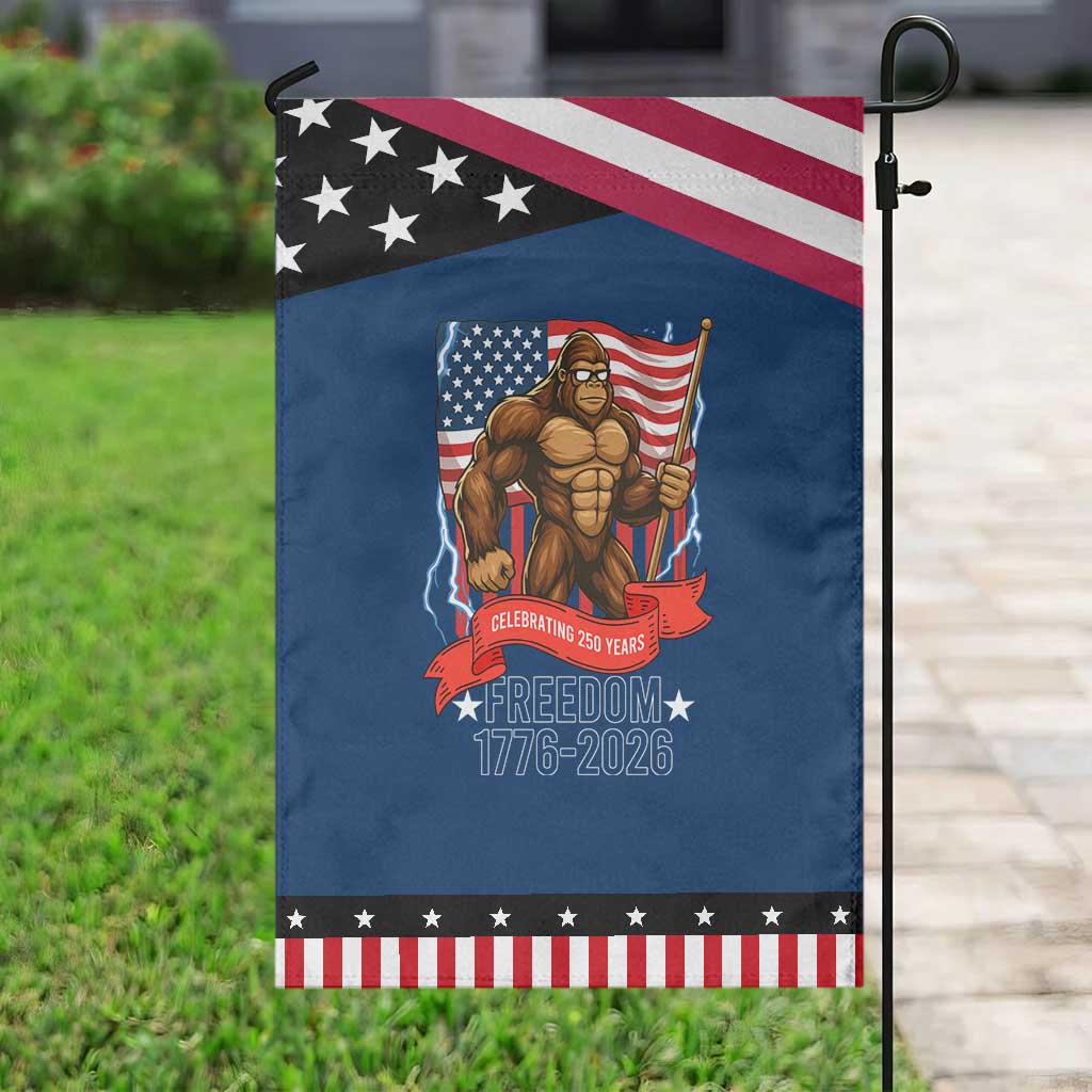 Patriotic Bigfoot US 250th Anniversary Garden Flag Sasquatch Celebrating 250 Years of Freedom 1776 to 2026