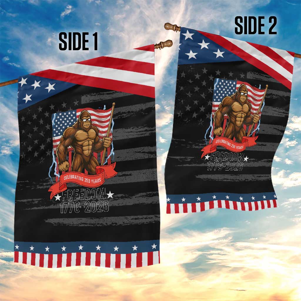 Patriotic Bigfoot US 250th Anniversary Garden Flag Sasquatch Celebrating 250 Years of Freedom 1776 to 2026