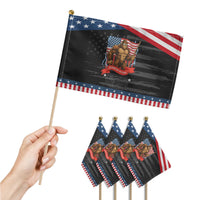Patriotic Bigfoot US 250th Anniversary Patriotic Handheld Flag Sasquatch Celebrating 250 Years of Freedom 1776 to 2026