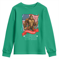 Patriotic Bigfoot US 250th Anniversary Youth Sweatshirt Sasquatch Celebrating 250 Years of Freedom 1776 to 2026 - Wonder Print Shop