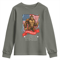Patriotic Bigfoot US 250th Anniversary Youth Sweatshirt Sasquatch Celebrating 250 Years of Freedom 1776 to 2026 - Wonder Print Shop