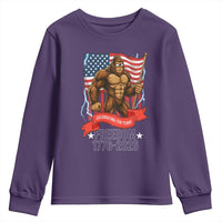 Patriotic Bigfoot US 250th Anniversary Youth Sweatshirt Sasquatch Celebrating 250 Years of Freedom 1776 to 2026 - Wonder Print Shop