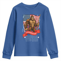 Patriotic Bigfoot US 250th Anniversary Youth Sweatshirt Sasquatch Celebrating 250 Years of Freedom 1776 to 2026 - Wonder Print Shop