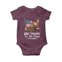 250 Years We The People Bigfoot Baby Onesie Funny Patriotic 1776 to 2026 US Semiquincentennial - Wonder Print Shop