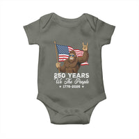 250 Years We The People Bigfoot Baby Onesie Funny Patriotic 1776 to 2026 US Semiquincentennial - Wonder Print Shop
