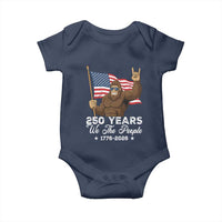 250 Years We The People Bigfoot Baby Onesie Funny Patriotic 1776 to 2026 US Semiquincentennial - Wonder Print Shop