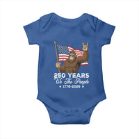 250 Years We The People Bigfoot Baby Onesie Funny Patriotic 1776 to 2026 US Semiquincentennial - Wonder Print Shop