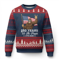 250 Years We The People Bigfoot Ugly Christmas Sweater Funny Patriotic 1776 to 2026 US Semiquincentennial - Wonder Print Shop
