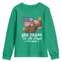 250 Years We The People Bigfoot Youth Sweatshirt Funny Patriotic 1776 to 2026 US Semiquincentennial - Wonder Print Shop