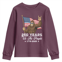 250 Years We The People Bigfoot Youth Sweatshirt Funny Patriotic 1776 to 2026 US Semiquincentennial - Wonder Print Shop